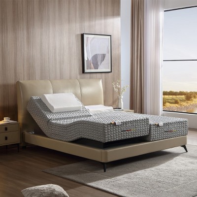 分体卧室电动床 多功能智能床垫独立控制升降电动床垫按摩智能床