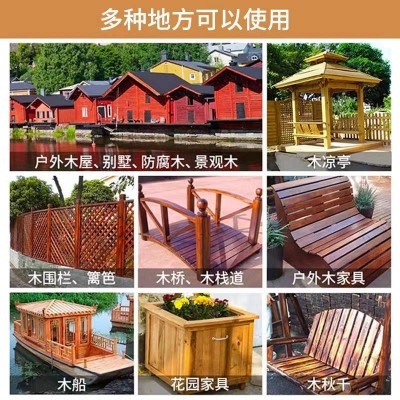 厂家直销防腐木油漆户外速干耐候木蜡油清漆木器漆环保室内木家具图3