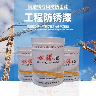 双塔醇酸工程专用防锈漆管架爬架架子管钢构桥梁机械底面合一油漆图2