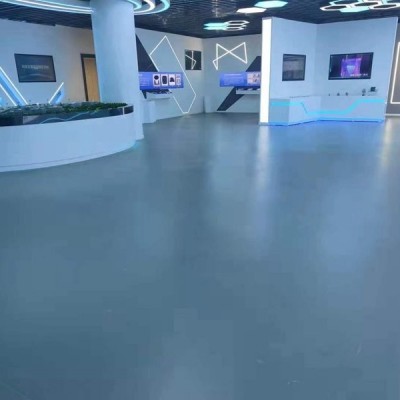 PVC地胶 展厅学校幼儿园 同质透心 走廊防滑耐磨地面图3