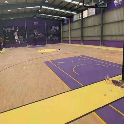 塑胶地板施工厂家 羽毛球篮球场体育馆运动PVC地板图2