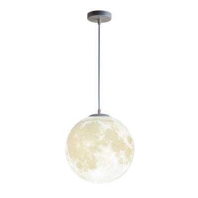 3D月球吊灯现代简约网红吧台星球灯创意极简儿童房卧室餐厅月亮灯图6