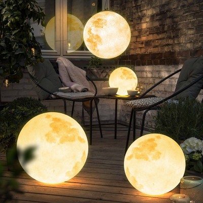 月球吊灯星球灯艺术室内工装圆球灯网红吊灯北欧餐厅灯卧室月亮灯图3