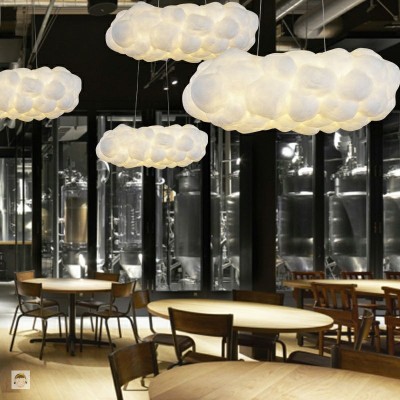 云朵吊灯商用餐厅装饰儿童房奶茶店服装店幼儿园创意棉花云彩灯具