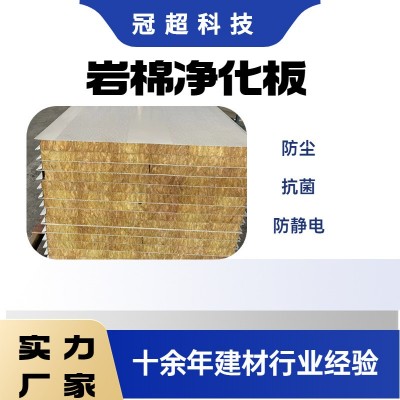 厂家直供防火防水隔音岩棉板 内墙隔热吊顶机制岩棉净化板 洁净板图4