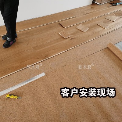 软木地垫2mm3mm隔音防潮地板垫地暖房软木板地垫批发图3