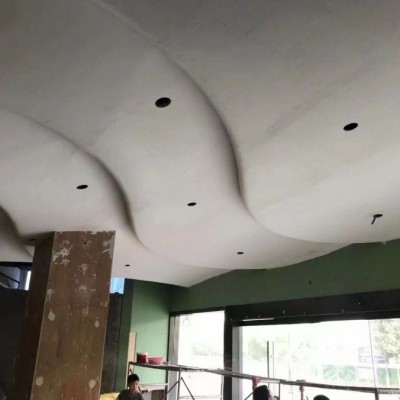 和潮 GRG办公楼异型吊顶天花板 背景墙曲面造型建筑材料图6
