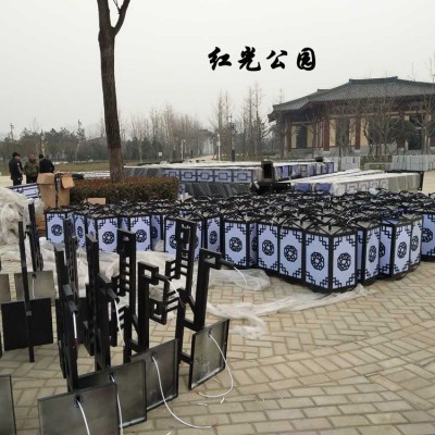 厂家直销5米6米8米新农村特色复古太阳能路灯中国结太阳能路灯图2