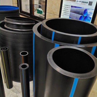 HDPE给水管 联塑中财 高密度聚乙烯市政管材 黑色抗高压自来水管