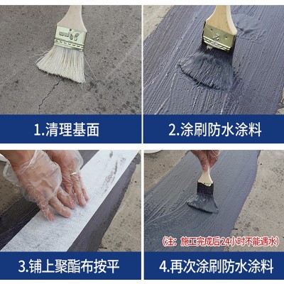 屋顶防水涂料液体卷材楼顶楼面聚氨酯平房裂缝漏水补漏材料防漏胶图2