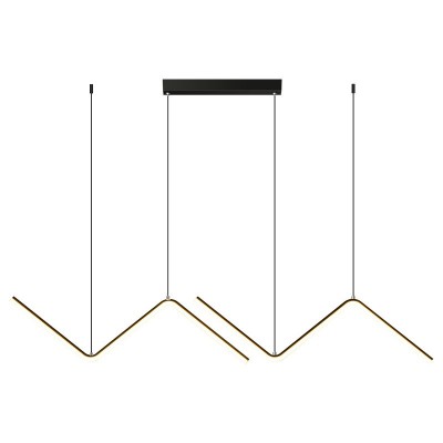 北欧餐厅灯长条设计师样板房创意几何线条吊灯现代简约饭厅餐桌灯图4