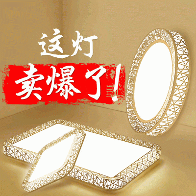 圆形鸟巢led吸顶灯 客厅灯卧室灯 现代简约创意房间灯饰灯具图3