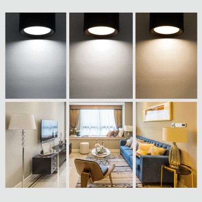 led明装筒灯3w7w12w18W圆形吸顶吊线筒灯居家商用吊顶灯具图3