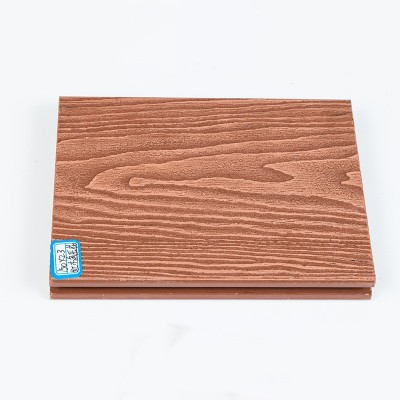 厂家批发在线压花地板148*23红棕 3D压纹地板 塑木材料地板户外