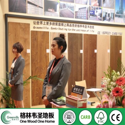 广州木地板厂家出口新西兰UV漆浅色助老地板橡木三层实木复合地板图5