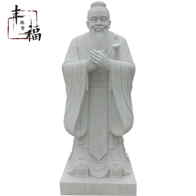 石雕毛泽东站像汉白玉大理石毛主席像校园广场名人全身像雕塑摆件图5
