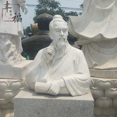 供应汉白玉主席像厂家 大理石雕刻毛主席半身像历史名人伟人雕塑图3