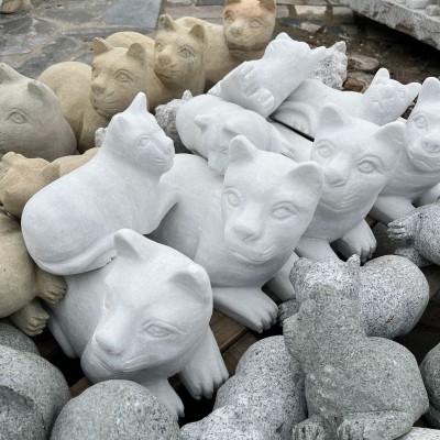 花园景观装饰雕刻 小动物花岗岩石雕