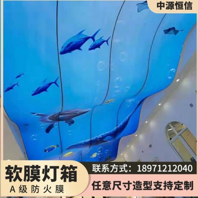 软膜天花 上门安装白色透光膜高清UV喷印无边框卡布灯箱定制