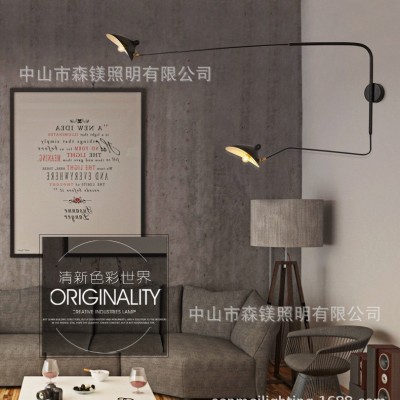 创意设计师张牙舞爪壁灯 民宿长臂摇摆工业风现代铁艺鸭嘴灯 批发图5