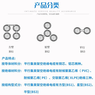 两芯平行集束导线JKLYJ架空线二芯绝缘并排线光伏入户电缆黑皮线图3