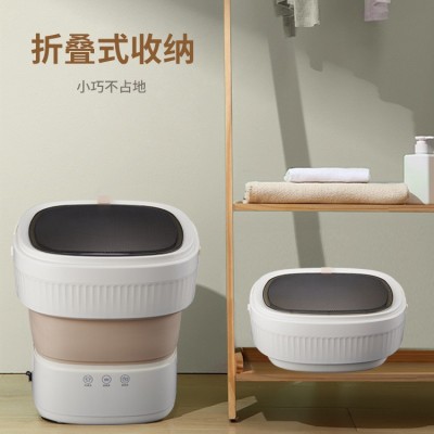 折叠迷你小型便携式洗衣机内衣裤可脱水洗袜子宝宝小衣服清洗宿舍图2