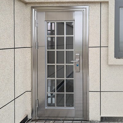 304不锈钢门防盗门玻璃阳台进户门农村家用单门乡村自建房入户门图2