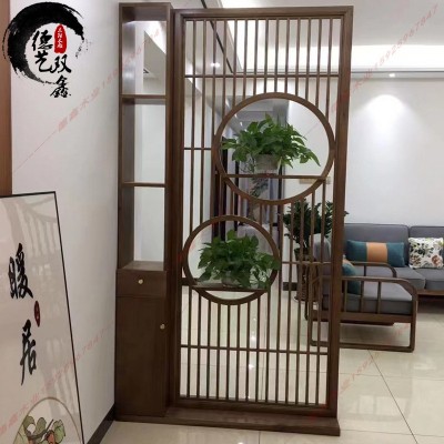 源头工厂实木格栅中式屏风玄关隔断柜仿古门窗花格客厅屏风隔断墙图4