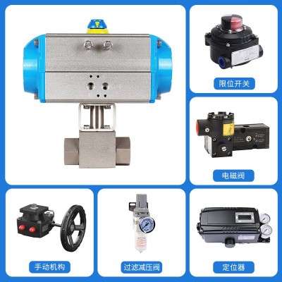 气动高压球阀Q611F 32MPa 不锈钢锻造内螺纹 焊接管 天然气用图1