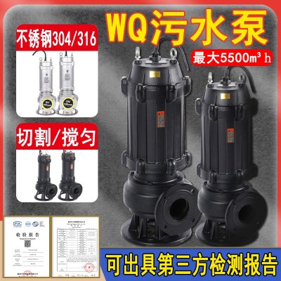 WQ大功率潜水泵高杨程大流量 潜污泵地下室排污泵 排污 泵温岭水泵图2