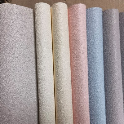 新款硅藻泥PVC墙纸防潮易打理家用壁纸素色立体浮雕墙纸现货销售图5