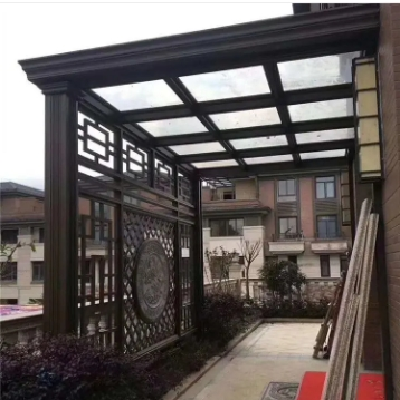 铝合金阳光房定制 别墅断桥夹胶露台棚 楼顶天台遮阳玻璃房 莜歌铝业图3