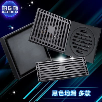 黑色灰色枪灰色全铜福字地漏 全铜台州地漏老厂家全铜匠心制造图4