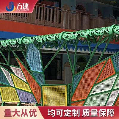 镂空雕花冲孔铝单板建筑外墙造型铝板商场大厦幕墙吊顶刻字铝单板图3