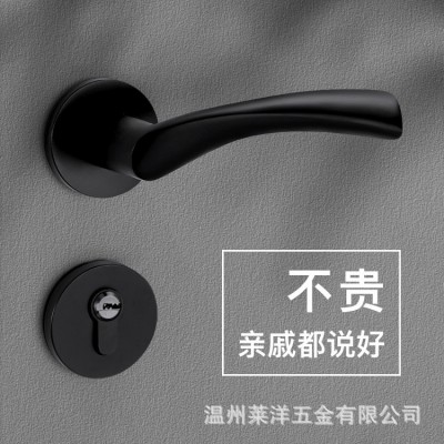 现代 简约室内门锁 太空铝分体锁 卧室静音门锁 执手锁工厂家批发图3