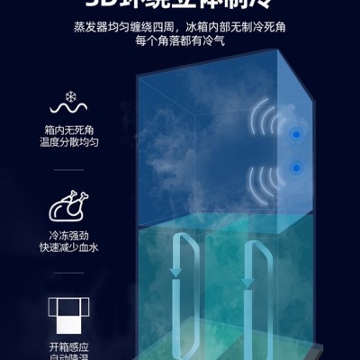 现代家用电冰箱对开双开三四门法式超薄大容量215/280/312/418L图4