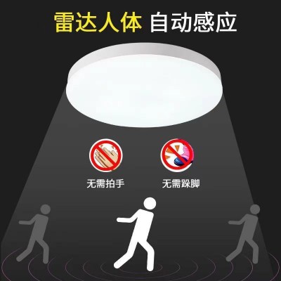 雷达人体感应吸顶灯led感应声控楼道楼梯过道家用入户走廊自动图2