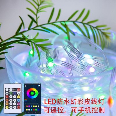 皮线灯圣诞灯串 声控串串灯 跨境USB幻彩RGB蓝牙APP氛围灯装饰灯图4