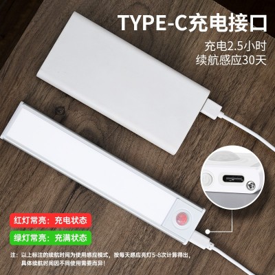 超薄智能充电式人体感应灯 磁吸自粘长条led衣柜橱柜酒柜灯条灯带图4