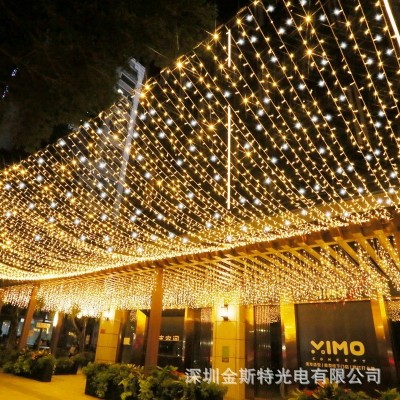 led小彩灯闪灯串灯满天星星灯星空闪泡户外防水街道绕树装饰布置图2