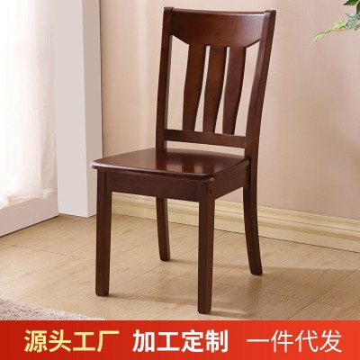 全实木椅子家用简约现代餐椅吃饭凳子靠背椅木头饭桌椅餐厅餐桌椅图5