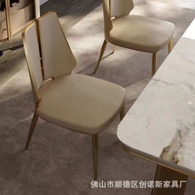 意式极简餐椅客厅家用餐椅组合设计师款靠背椅后现代轻奢书桌椅子图3