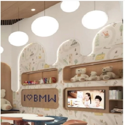 卡通壁画，儿童乐园壁纸墙布定做背景墙 山水画 找彩永装饰材料图3