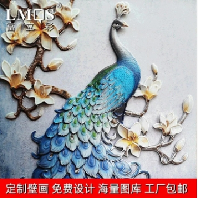 墙布墙画生产 富立彩18D超浮雕墙布壁画客厅电视背景墙定制图3