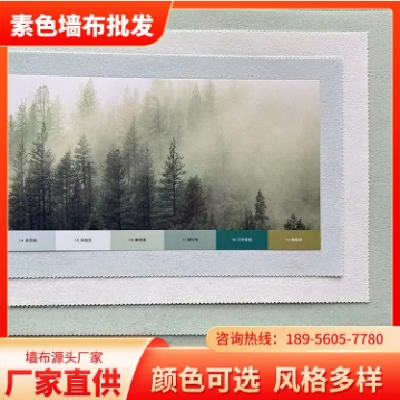 宾馆酒店会房地产墙面装饰材料 素色简约风 工程墙布批发 现货图3