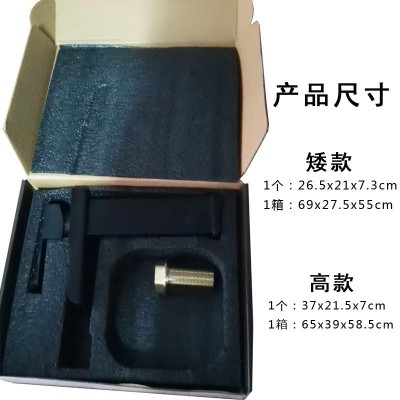 黑色铜芯冷热洗手盆水龙头洗脸盆浴室卫生间台上盆家用瀑布水龙头图4