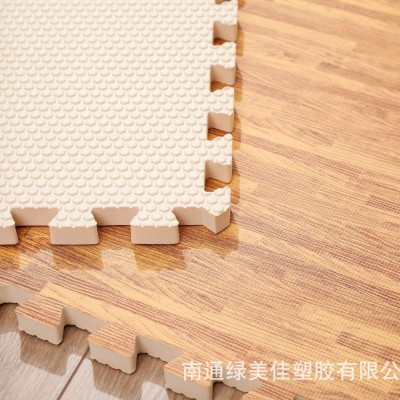 木纹泡沫地垫拼接爬行垫加厚客厅爬爬垫卧室拼图防摔覆膜地垫图5