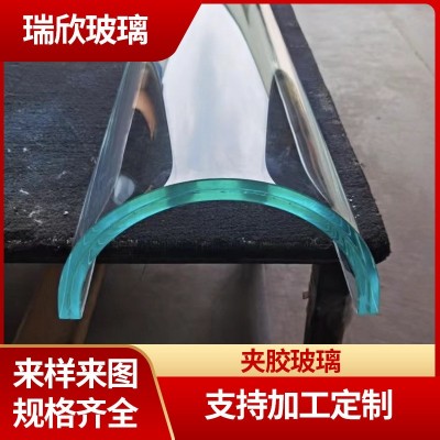 夹胶弧形热弯玻璃隔音耐高温防爆双层钢化玻璃规格厚度齐全图5