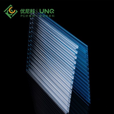 双层透明pc阳光板温室大棚手动棚雨棚用聚碳酸酯中空阳光板图5