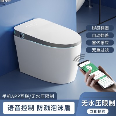 全自动智能马桶家用一体即热式无水压限制语音翻盖自动坐便器图4